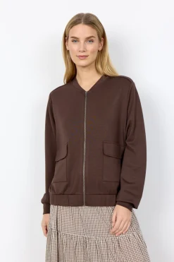 SC-BANU 293 Cardigan Mörkbrun