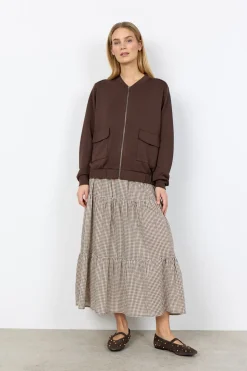 SC-BANU 293 Cardigan Mörkbrun