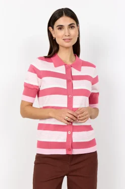 SC-DOLLIE STRIPE 820 Pullover Pink