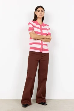 SC-DOLLIE STRIPE 820 Pullover Pink