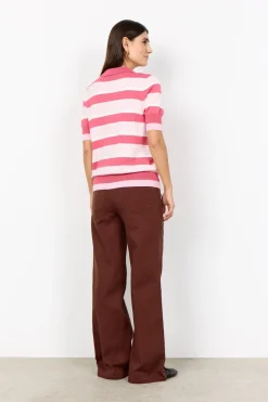 SC-DOLLIE STRIPE 820 Pullover Pink
