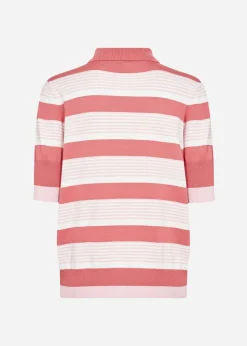 SC-DOLLIE STRIPE 820 Pullover Pink