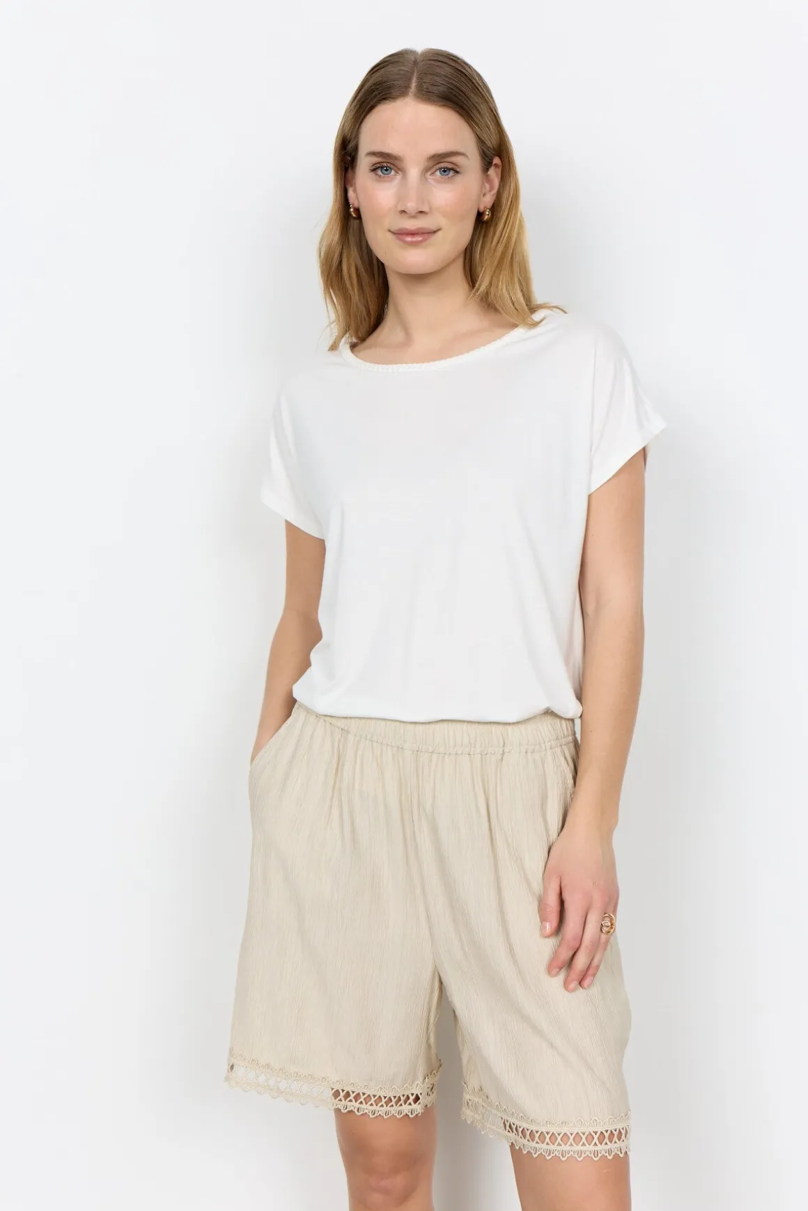 SC-FABRINA 1-C Shorts Ljus sand