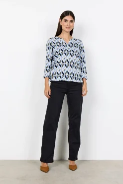 SC-FELICITY AOP 552 Blus Blå