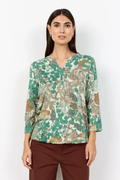 SC-FELICITY AOP 536 Blus Grön