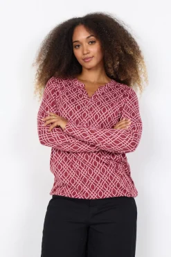 SC-FELICITY AOP 530 Blus Rubinröd