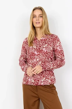 SC-FELICITY AOP 532 Blus Rubinröd