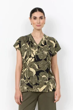 SC-FELICITY AOP 547 T-shirt Mörkgrön