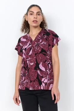 SC-FELICITY AOP 547 T-shirt Mörkröd