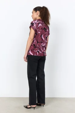 SC-FELICITY AOP 547 T-shirt Mörkröd