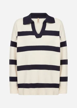 SC-KANITA STRIPE 32 Pullover Cream
