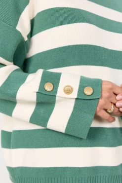 SC-KANITA STRIPE 36 Pullover Grön