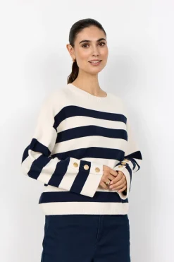 SC-KANITA STRIPE 36 Pullover Navy