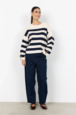 SC-KANITA STRIPE 36 Pullover Navy