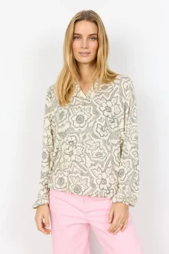 SC-MARICA AOP 347 Blus Cream