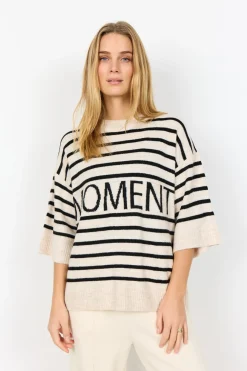 SC-ORLEAN STRIPE 11 Pullover Cream