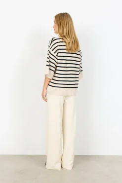 SC-ORLEAN STRIPE 11 Pullover Cream