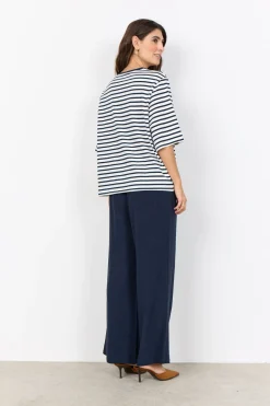 SC-RINA STRIPE 23 T-shirt Navy