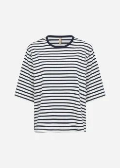 SC-RINA STRIPE 23 T-shirt Navy